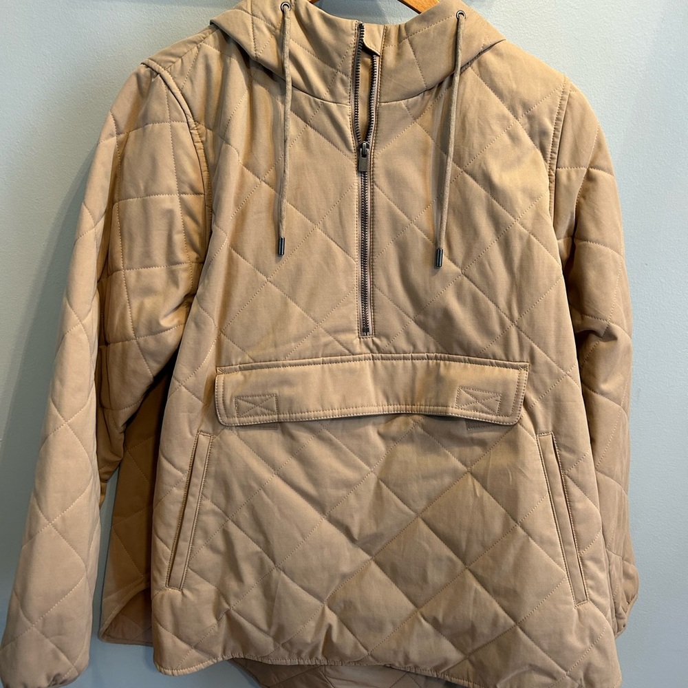 Banana Republic Beige Quilted Puffer Jacket